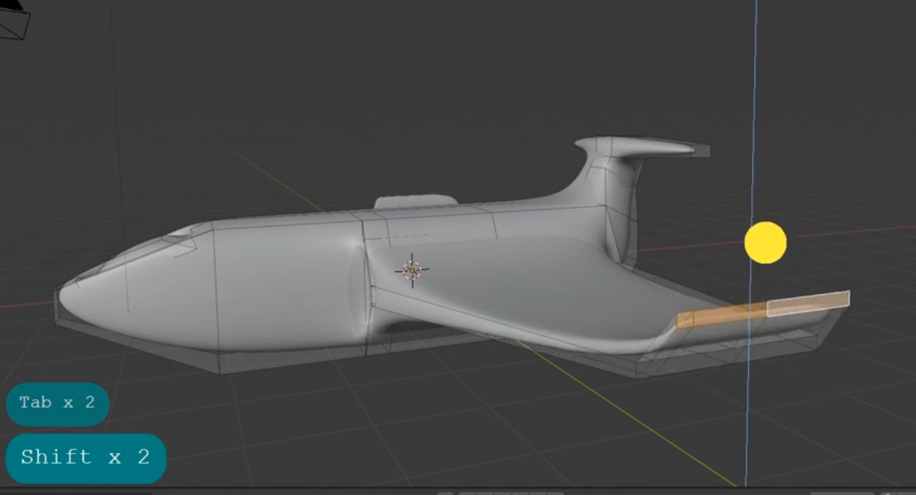 Flugzeug in Blender