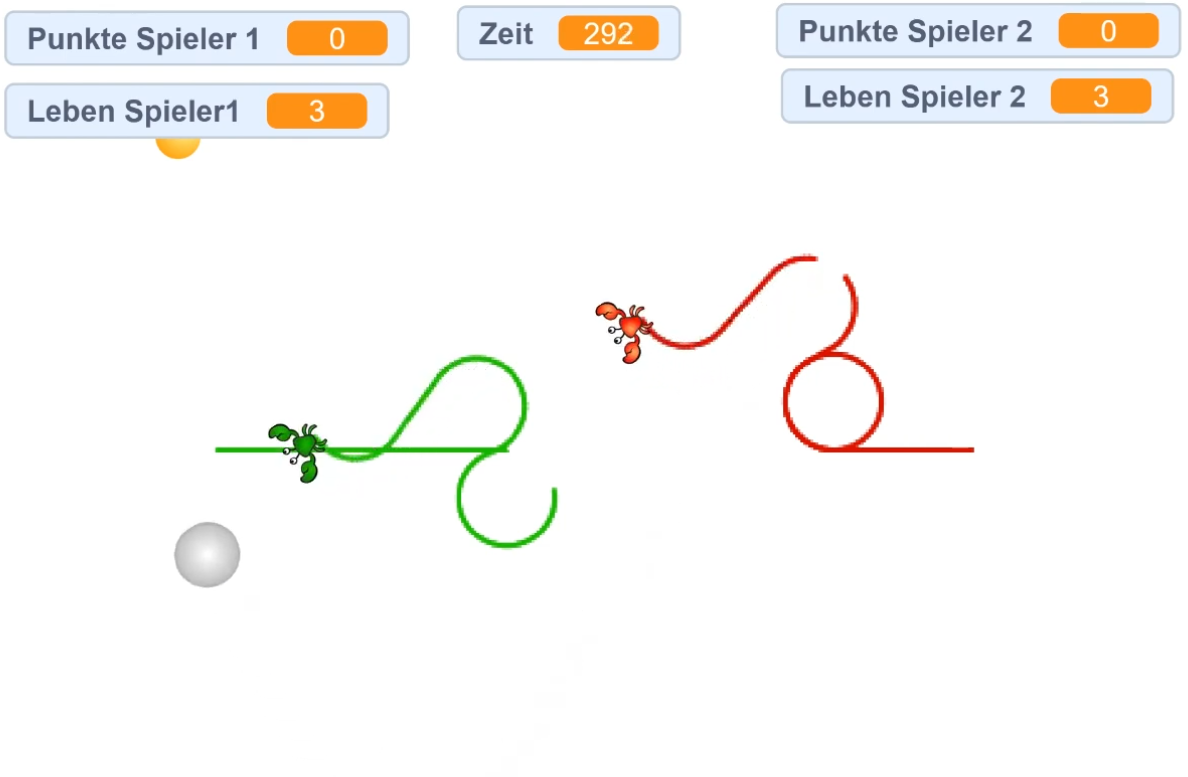 Krabbenspiel in Scratch