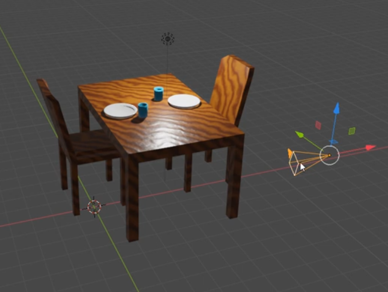 Tisch mit Textur in Blender